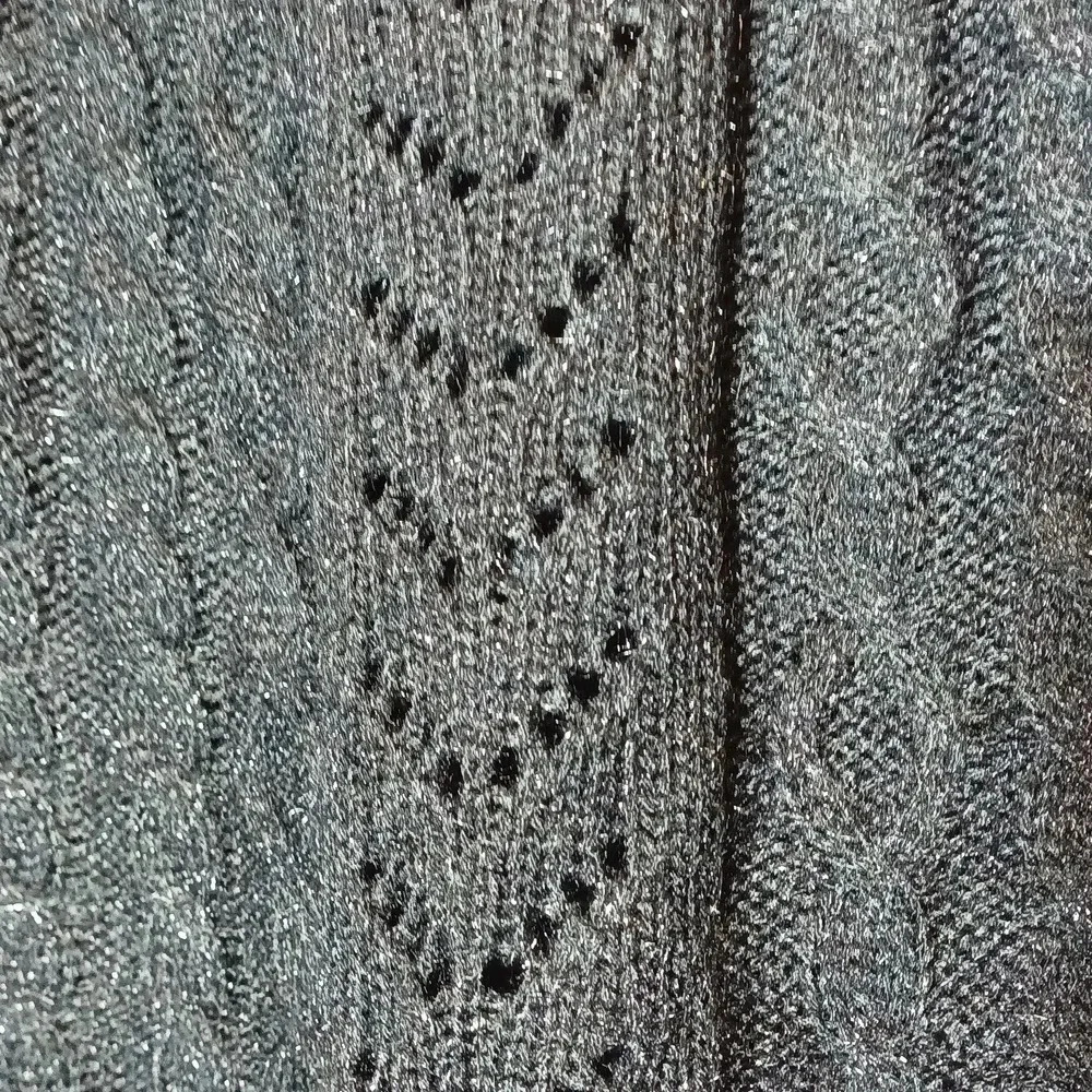 Lissy open knit crochet sweater elastic bell sleeves crew neck small - Picture 3 of 8
